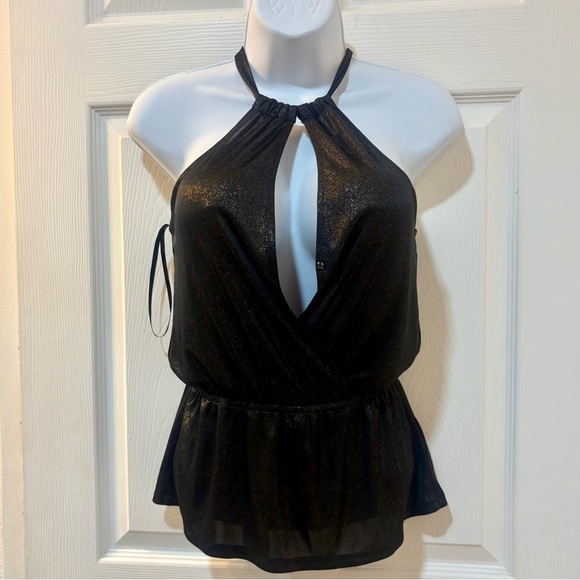 Gold Sparkle Evening Top From G By Guess Fits XS, S, M - Picture 2 of 8